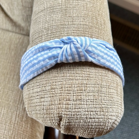 Seersucker Knot Top Headband - Picture 2 of 5